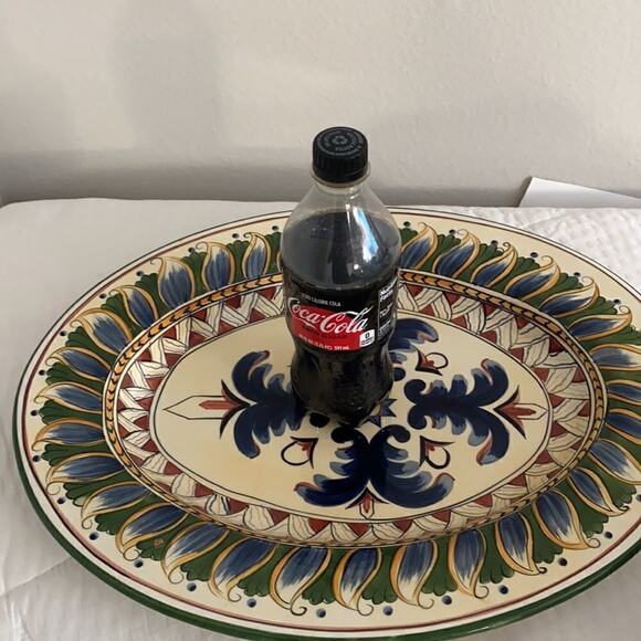 Deruta Hand Painted XL Oval Serving Platter Italy - Picture 9 of 12